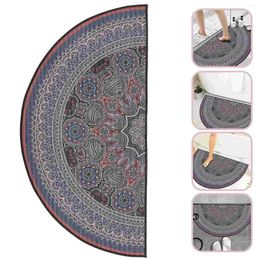 Bath Mats Semicircular Rug Washable Rugs Anti-slip Mat Mandala Style Door Wall-mounted Bohemian Polyester Indoor Ground