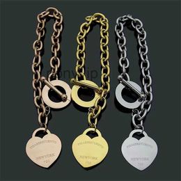 New Brand Ot Clasps Love Charm Bracelet Classic t Letter Designer Couples Chain Fashion Men and Women Jewelry Gifts EA7N CSCW Y6UF