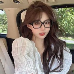 58% Sunglasses New High Quality Grandma Tiktok Japanese and Korean ins sunglasses women fashion versatile plain eyeglasses frame CH3438-S-A