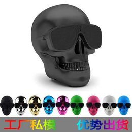 Portable Speakers Skull ghost Speaker Portable Mini Wireless Bluetooth 4.0 Stereo Speaker HD sound Unique Enhanced Bass YQ240106