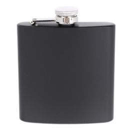 6oz Portable Pocket Stainless Steel Hip Flask Flagon Matte Black Whiskey Wine Pot Drinker Alcohol Bottle Travel Tour Drinkware JY19608484