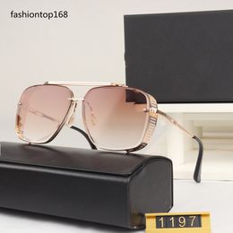 Men's and Women's Sunglasses Designer Glasses Fashion Style UV Resistant Classic styling Metal frame side shield grid design
