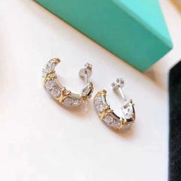 New Product Luxury Crystal Ear Cuff Earrings for Women Brand Charm C-shape Diamond 18k Gold High Quality Designer Earring Jewellery BB6B