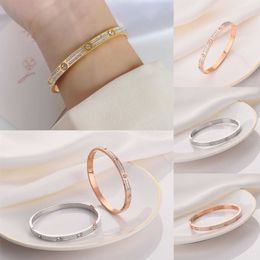 Designer Cartres Bracelet Kaga Man Tian Xing Two Rows Diamond for Men and Women's Fashion New Style 18k gold Rose Gold