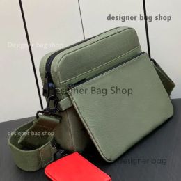 designer bag 10A Trio Messenger Bag Three Piece Set Series Men's Crossbody Bags Detachable Zipper Front Pocket Embroidery Adjustable Shoulder Bags