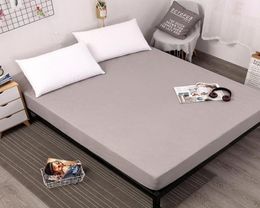 Household Solid Bed Cover Waterproof Mattress Antislip Cover Black Gray White Wine red3993417