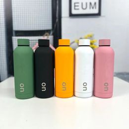 Bottle LL Water Bottle Vacuum Yoga Sport Bottles Simple Pure Color Straws Stainless Steel Insulated Thermal Vacuum Cups with Lid Thermal