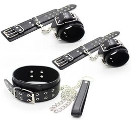 Bondage Slave Sex Products PU Leather Dog Collar Hand Wrist Ankle Cuffs Restraints Fetish Adult Games Couples Toys For Women Men G8711471