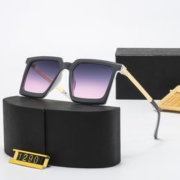 2024 New Fashionable Large Frame Square Colour Film Sunglasses Male and Female Couple Sunglasses Driving Slim Sunglasses 1290