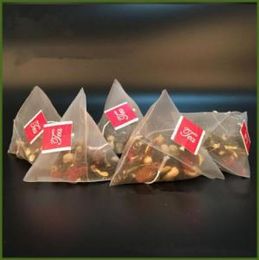 500pcslot Tea Philtre Bags Nylon With Label Empty Disposable Teabags Tea Infuser Strainer Bag Clear storage bag 587CM FFA14457465042