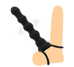 MINI Vibration Gspot Massage AV Rod Vibrator Toy Silicone Black Bead Magic Wand Attachment AV Massager Masturbation devic Sex Toy1864460