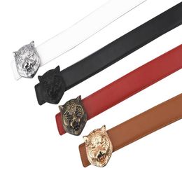 2022 Belt Designer Belts For Men Copper Black Gold Silver Senior Tiger Head Buckle Belt Fashion Luxury Leather Casual Women Men Be269S