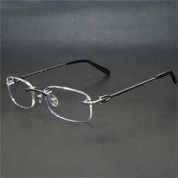 26% OFF Metal Square Clear Frames Men Women Rimless Glasses Carter Optical Frame Spectacles Eyeglasses for Computer New