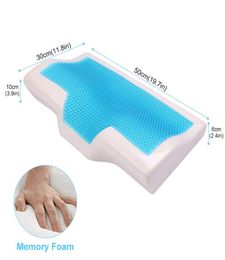 Butterfly Memory Gel Pillow Summer Ice Cooling Health Cervical Protect Massage Orthopedic Pillows Comfort For Home Beddings5567888