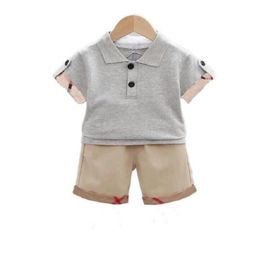 Baby boys clothes sets summer designer newborn cotton cute tshirt shorts 2pcs tracksuits for boy toddler casual jogging suits8482559