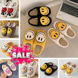 Hot sale Slippers Smile Face Cowgirl Slippers Fluffy Cushion Slides Cute Womens Comfortable Cosy Comfy Smile Slippers Women Slides