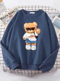 Women's Hoodies Sweatshirts A Young Teday Bear Girl Full Of Vitality Cute Hoodie Women Street Fleece Hoody Hipster Loose Sweatshirt hip hop Oversized Tops