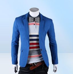 Whole 2017 New Arrival Spring xury Blazer jacket Fashion Men039s Business Suit Korea Style Solid color Slim Blazer Mascu2277530