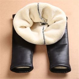 Winter Fur Girls Leggings Children Pants KIds Thick Warm Elastic Waist Colourful Cotton Leggings Girl Pants 240105
