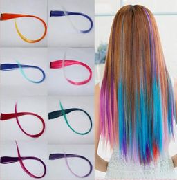 Hair extensions 2016 New Arrive fashion women039s Long Synthetic Clip In Extensions Gradient Color cosplay hair pieces5334054