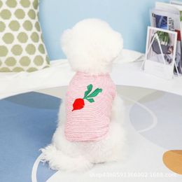 Dog Apparel Pet Clothes Spring Summer Cat Fashion Vest Small Cute Cartoon Pullover Puppy Sweet Designer Shirt Chihuahua Poodle Yorkshire