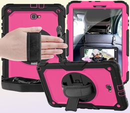 360 Rotating Silicone Case with Shoulder Strap for Samsung Galaxy Tab A 10 1 2016 T580 T585 SMT580 SMT585 Tablet Pen247a3963909