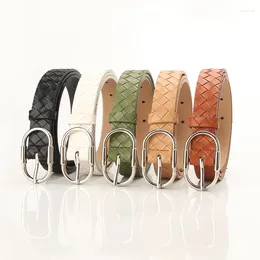 Belts Fashion Women Braided PU Leather Solid Colors High Quality Ladies Waist Ornament All Matching Belt For Jeans Dress