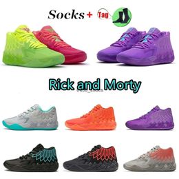 Kids Lamelo Ball Mb.02 Rick Morty Men Basketball Shoes Sneakers Queen City For Sale Slime Grade School Sport Shoe Online Shop Size 35-46