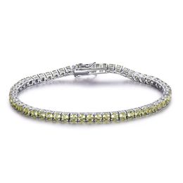 UMCHO 925 Sterling Silver Peridot 2MM Tennis Bracelet Women's Bracelets Party Gift Fashion Fine Jewellery 240105