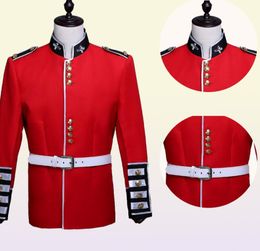 Men039s Suits Blazers Mens Royal Guard Costume Renaissance Mediaeval British Soldiers Uniform Performance English3348292