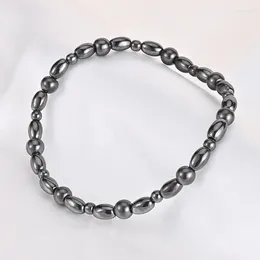 Anklets SANSANGO Magnetic Hematite Oval Beads Round Anklet Foot Chain For Women Gift Her Black Jewelry