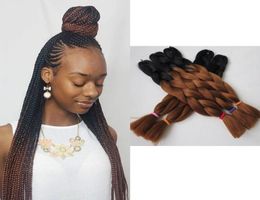 Xpression Braiding Hair Kanekalon High Temperature Ombre Braids Hair Two Tone Color Expression Braiding Hair Synthetic 1B33 Ombre9270297