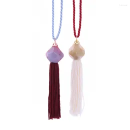 Pendant Necklaces Ethnic Rope Chain Fringe Tassel Necklace Factory Wholesale Long Maxi Handmade Accessory