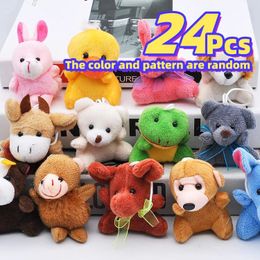 24 Pcs miniature animal puppets Colourful gifts for children 240105