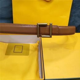 Women Designer Belts 2 5cm Width Luxury Brand Waistband Gold Letter Buckle Cintura Leather F Girdle Ladies Ceintures Belt Ceinture252x