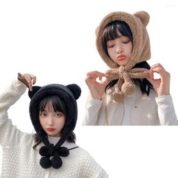 Berets Keep Warm Bear Ear Hat Funny Soft Windproof Solid Casual Cartoon Fun Novelty Fashion Present For Cosplay Adult Female