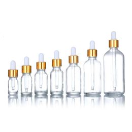 Empty Fragrance Cosmetic Skin Care Essential Oil Perfume Flask Glass Dropper Bottle 5ml 10ml 20ml 30ml 50ml 100ml