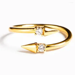 Cluster Rings 925 Sterling Silver Arrow Elegant Women's Simple Gold Plated Design Romantic Boutique Ring