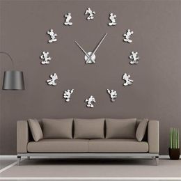 Classic Cartoon Modern Design Anime Themed Mouse Kitchen DIY Wall Clock 3d Saat reloj de pared Watch Housewarming Gift Kids Room Y201V