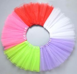 Girl Tutu Skirts Kids Clothes Gauze Skirt Ballets Fancy Pettiskirt Stage Dancewear Costume Summer Tulle Princess Mini Dress 19Colo2011449