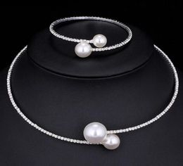 Bridal Necklace and Bracelets Accessories Wedding Jewellery Sets Rhinestone Pearl Formal Brides Accessories Bangles Cuffs Bracelet N5742349