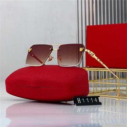 12% OFF Wholesale of sunglasses Trimmed Frameless Ocean Film Fashion Street Photo Sunglasses Box Versatile Internet Red Glasses