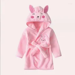 Rompers Baby Autumn And Winter Pajamas Home Clothing Children's Coral Velvet Long Sleeved Bathrobe One Piece Warm Clot