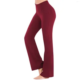 Women's Pants Wide Leg Yoga High Waist Comfortable Dance Sports Slastic Pocket 90s Vintage Clothes Streetwear