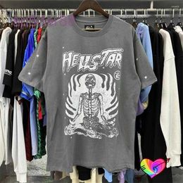 Men's t Shirts Hellstar T-shirt Skull Tee Men Women Grey Hell Star Tops Short Sleeve Casual Loose U6M5