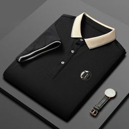 Summer Casual Polo Shirts Men 2023 Business Luxury Brand Fashion Short Sleeve Male Spring High Quality Clothing 240106