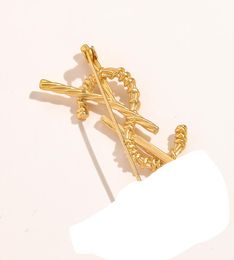 Luxury Women Men Designer Brand Letter Brooches Gold Plated Steel Seal High Quality Jewelry Brooch Pin Marry Christmas Party Gift 2504537