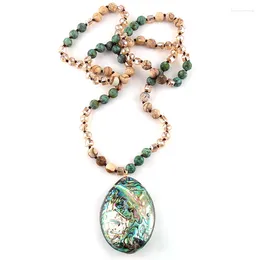 Pendant Necklaces RH Fashion Bohemian Jewellery Accessory Stones Knotted With Shell Drop