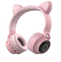BT28 Headmounted bluetooth Headphones computer cute girl game esports live pink noisecancelling headset gift5774720