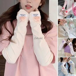 Arm Leg Warmers Fingerless Gloves Women Sun Protection Ice Silk Elbow Cover Outdoor Cycling Running Fishing Driving Cool Anti-UV Sleeves YQ240106